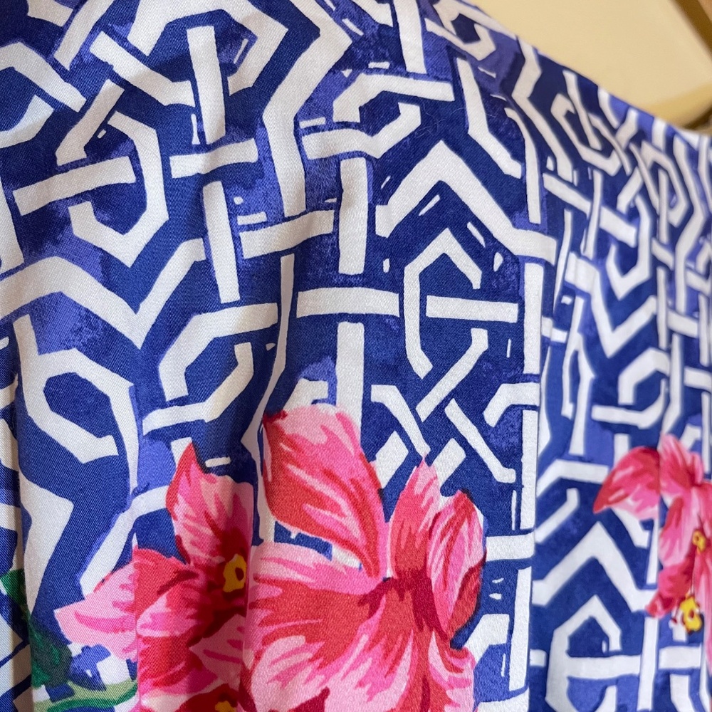 Talbots Blue and White Floral Dress - Picture 5 of 11